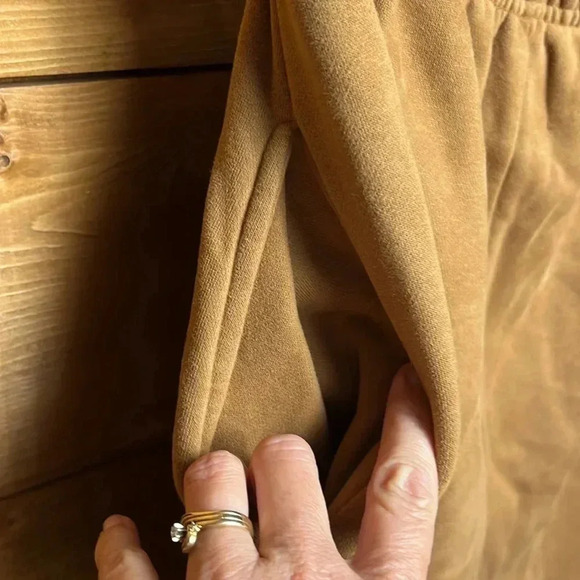 Ferme’ sweatpants women’s Md pockets drawstring thick soft camel loungewear Y2K - Picture 7 of 10